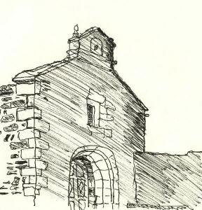 dessin de bernard landelle Chapelle du Camino